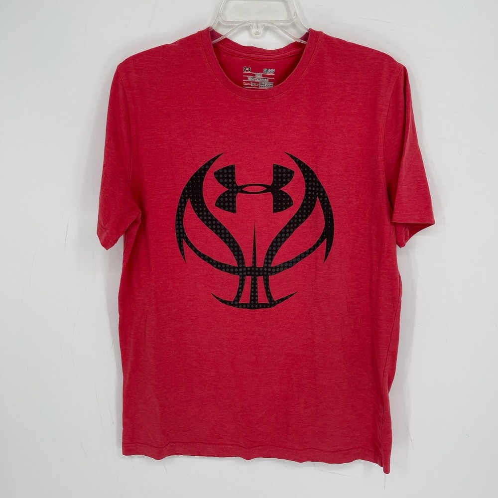 Under Armour Men's Red HeatGear Basketball Graphic Short Sleeve T-Shirt Size S